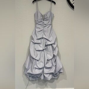 Elegant Silver Evening Gown